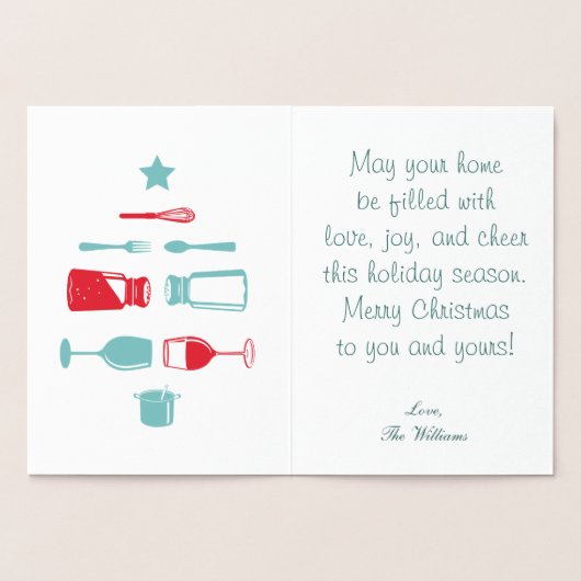 Weiß dir frohe Weihnachten! Folienkarte (Innenseite)