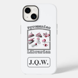 Weiß drei Initialen Pyromaniac Librarian hinzufüge Case-Mate iPhone 14 Hülle