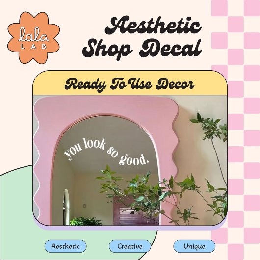 Weiß, du siehst so gut aus wie Spiegel und Fenster Fensteraufkleber