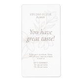 Weiß | Einfache moderne floristische Schiffskennze (Vorne)