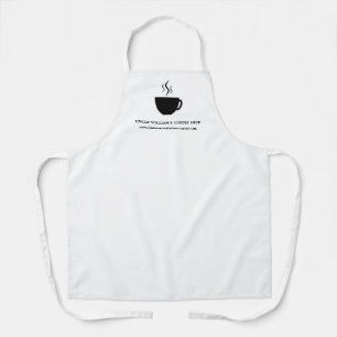 Weiß Einfaches Personalisiert-Shop-Café Café Cof Schürze
