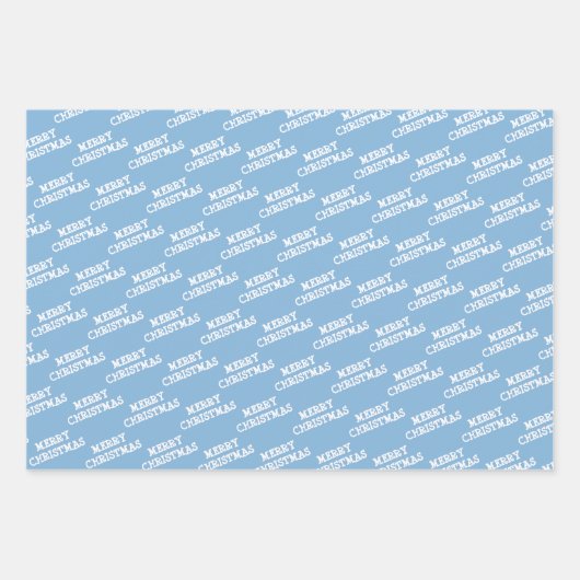 Weiß | Eisblau | Weihnachten Geschenkpapier Set (Vorderseite 2)