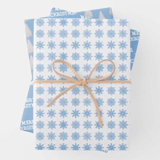 Weiß | Eisblau | Weihnachten Geschenkpapier Set (Beispiel)