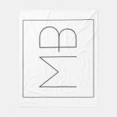Weiß elegant Einzigartig Mit Monogramm Fleecedecke (Vorderseite)