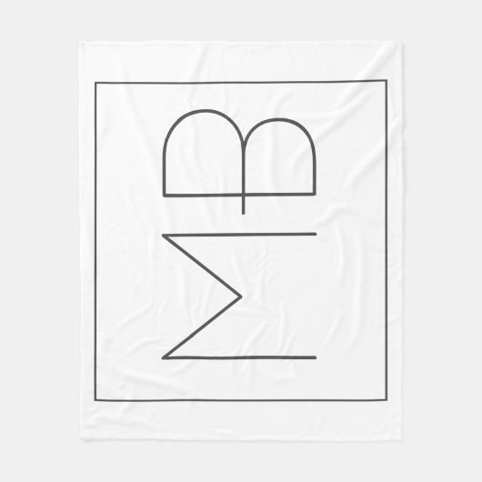 Weiß elegant Einzigartig Mit Monogramm Fleecedecke (Vorderseite)