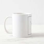 Weiß elegant Einzigartig Mit Monogramm Kaffeetasse (Links)