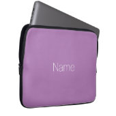 Weiß, elegant, Name oder Textlavender anpassen Laptopschutzhülle (Vorne Rechts)