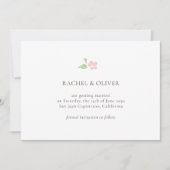 Weiß & Elfenbein | Florale Rose Hochzeit Termin me Save The Date (Vorderseite)
