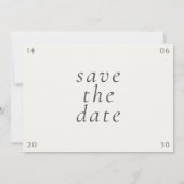 Weiß & Elfenbein | Florale Rose Hochzeit Termin me Save The Date (Rückseite)