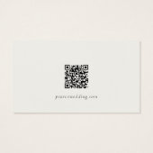 Weiß & Elfenbein | QR-Hochzeitsgeschenk-Registrier (Rückseite)
