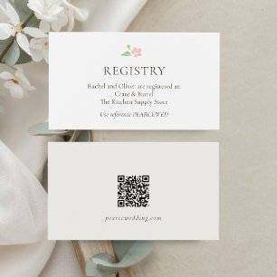 Weiß & Elfenbein QR-Hochzeitsgeschenk-Registrier