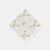 Weiß-Elfenbeinsilk und Elfenbeinmeisterpearls - al Serviette (Ecke)