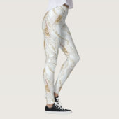 Weiß-Elfenbeinsilk und Elfenbeinmeisterpearls Leggings (Rechts)
