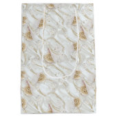 Weiß-Elfenbeinsilk und Elfenbeinmeisterpearls Mittlere Geschenktüte (Rückseite)