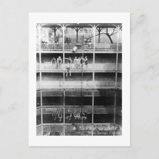 Weiß entspringt Vintages Foto Floridas das Postkarte (Vorderseite)