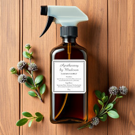 Weiß | Etikett der Flaschenetiketten für die Flasc Quadratischer Aufkleber