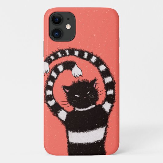 Weiß Evil Cat Case-Mate iPhone Hülle (Rückseite)