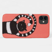 Weiß Evil Cat Case-Mate iPhone Hülle (Rückseite (Horizontal))