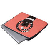 Weiß Evil Cat Laptopschutzhülle (Vorne Knopf)
