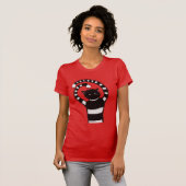 Weiß Evil Cat T-Shirt (Vorne ganz)