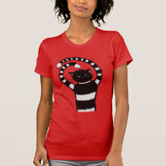 Weiß Evil Cat T-Shirt