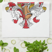 Weiss Familienwappen Handtuch (Gefaltet)