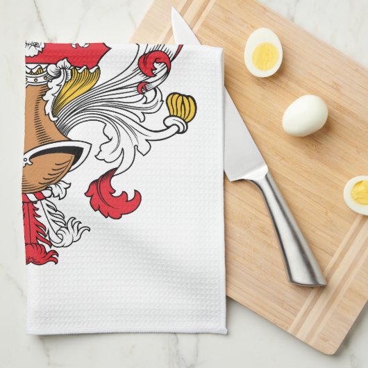 Weiss Familienwappen Handtuch (Viertel Falte)