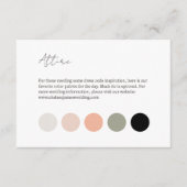 Weiß | Farbe Dot Hochzeitskleid Begleitkarte (Vorderseite)