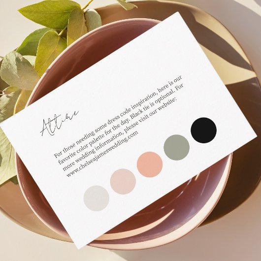 Weiß | Farbe Dot Hochzeitskleid Begleitkarte