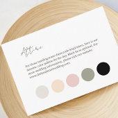 Weiß | Farbe Dot Hochzeitskleid Begleitkarte