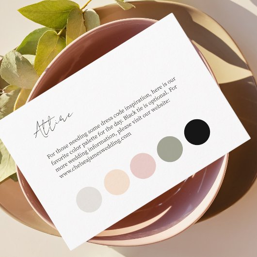 Weiß | Farbe Dot Hochzeitskleid Begleitkarte