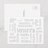 Weiß - Farbsprachen auf Postkarten (Vorne/Hinten)