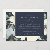 WEISS-FLORALWASSERFARBENES BRAUTPARTY EINLADUNG (Vorne/Hinten)