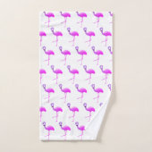 WEISS FLURO FLAMINGO PATTERN BADEZIMMER TOWEL SET (Handtuch)