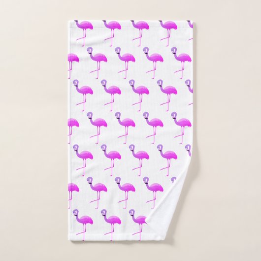 WEISS FLURO FLAMINGO PATTERN BADEZIMMER TOWEL SET (Handtuch)