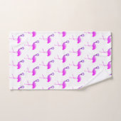 WEISS FLURO FLAMINGO PATTERN BADEZIMMER TOWEL SET (Handtuch)