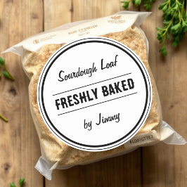 Weiß | Freshly Baklet by Runder Aufkleber