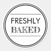 Weiß | Frischgebackenes Brot Runder Aufkleber (Vorderseite)