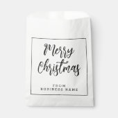 Weiß frohe Weihnachten von | Mini kleine Papiertüc Geschenktütchen (Vorderseite)