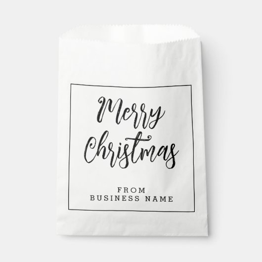 Weiß frohe Weihnachten von | Mini kleine Papiertüc Geschenktütchen (Vorderseite)