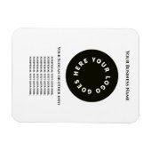 Weiß fügen Sie Ihren eigenen Text und Ihr Logo hin Magnet (Horizontal)