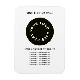 Weiß fügen Sie Ihren eigenen Text und Ihr Logo hin Magnet
