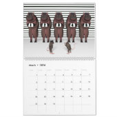 Weiß Funny Hippos 2024 Kalender (Mär 2026)