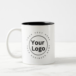 Weiß für einfaches Business-Logo Zweifarbige Tasse