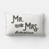 Weiß für immer Herz Personalisierte Hochzeit Lendenkissen (Rückseite)