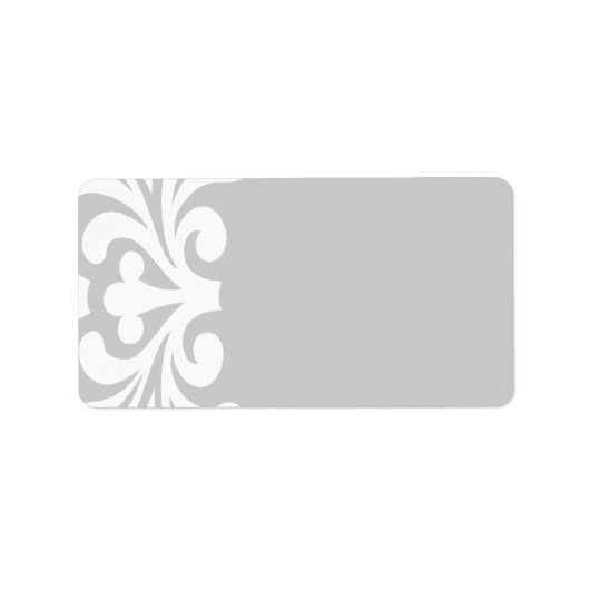 Weiß Geblüht Silver Blank Address Labels Adressaufkleber (Vorne)
