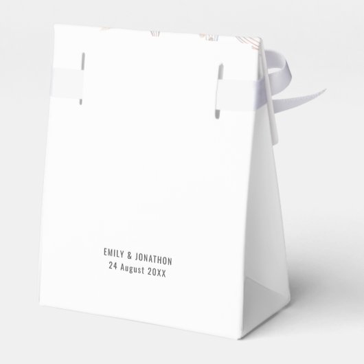 Weiß gefärbte Pastellnamen Datum Geschenkschachtel (Rückseite)