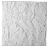 Weiß geknitterte Papierbeschaffenheit Fliese (Vorderseite)