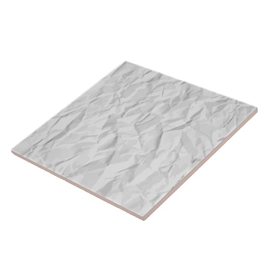 Weiß geknitterte Papierbeschaffenheit Fliese (Seite)