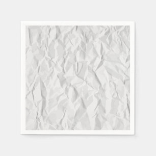 Weiß geknitterte Papierbeschaffenheit Serviette